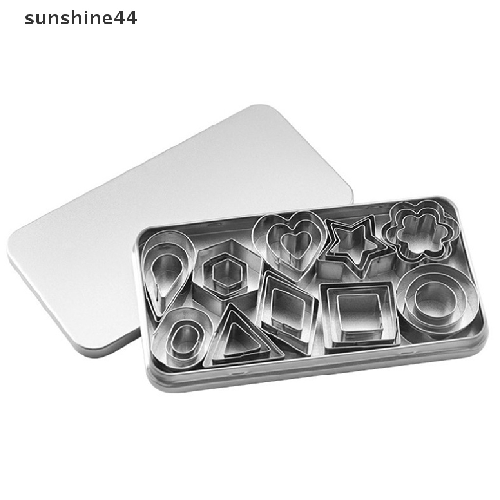 Sunshine 27/30Pcs Cetakan Stainless Steel Untuk Baking Hati Bintang Bentuk Bunga Cetakan Kue.