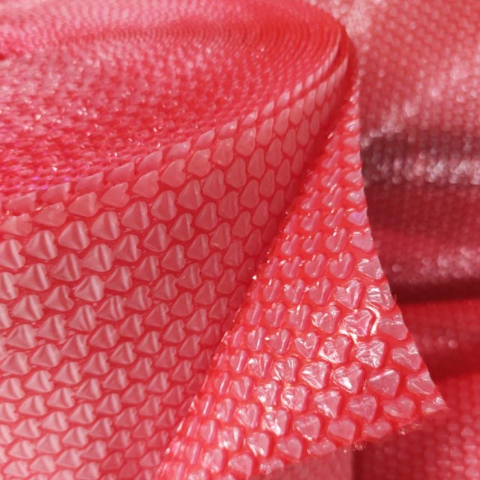 

Bubble wrap Harga per 1 METER LEBAR 62 cm HAPPY PINK Motif bubble LOVE Muliapack special valentine