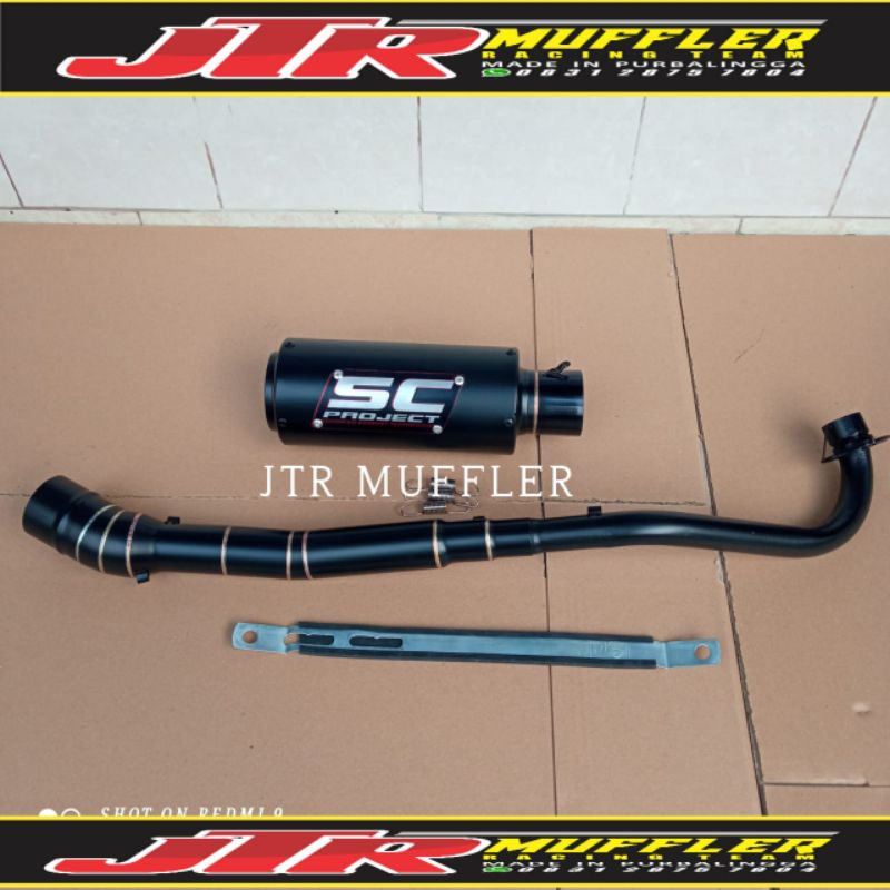 Knalpot Sc project black Supra x 125 Revo absolute Revo Fit Blade 110 125