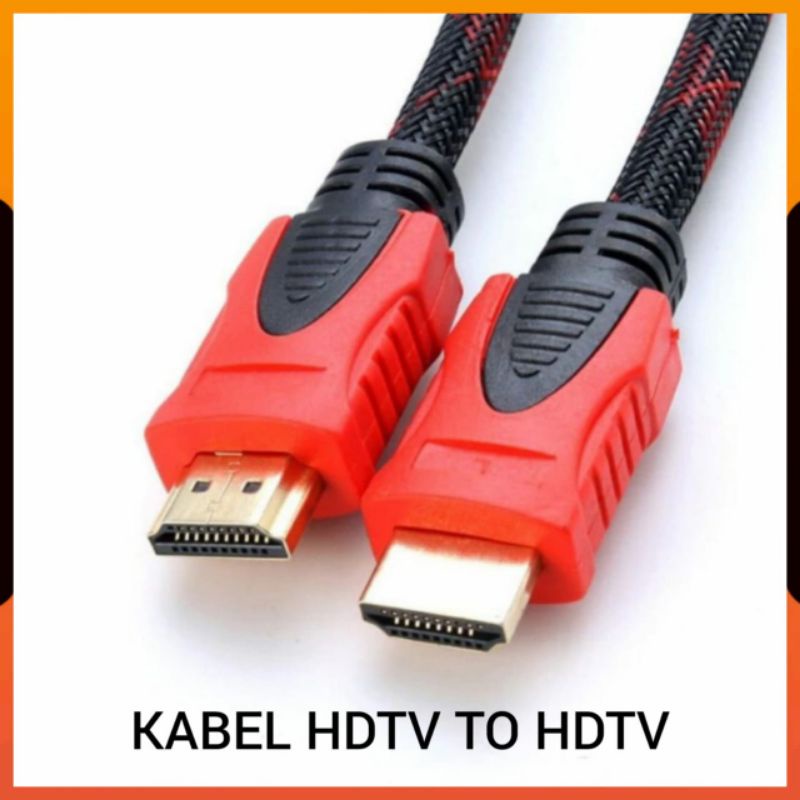 (COD) KABEL HDMII SERAT JARING 1080P DARI LAPTOP PS3 KE TV LED PROYEKTOR 5 METER