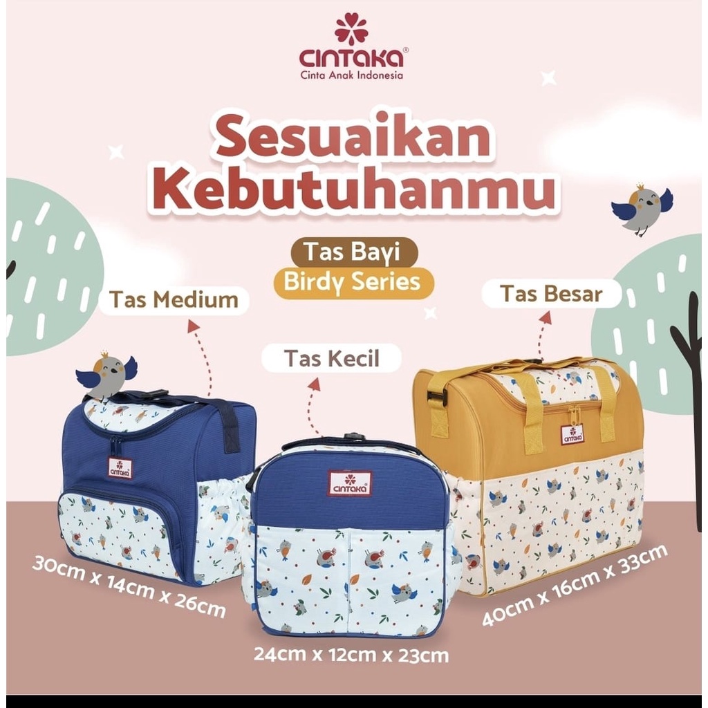 Cintaka Tas Bayi Kecil / Medium / Besar Saku Birdy Series - CBT 3051 3052 3053