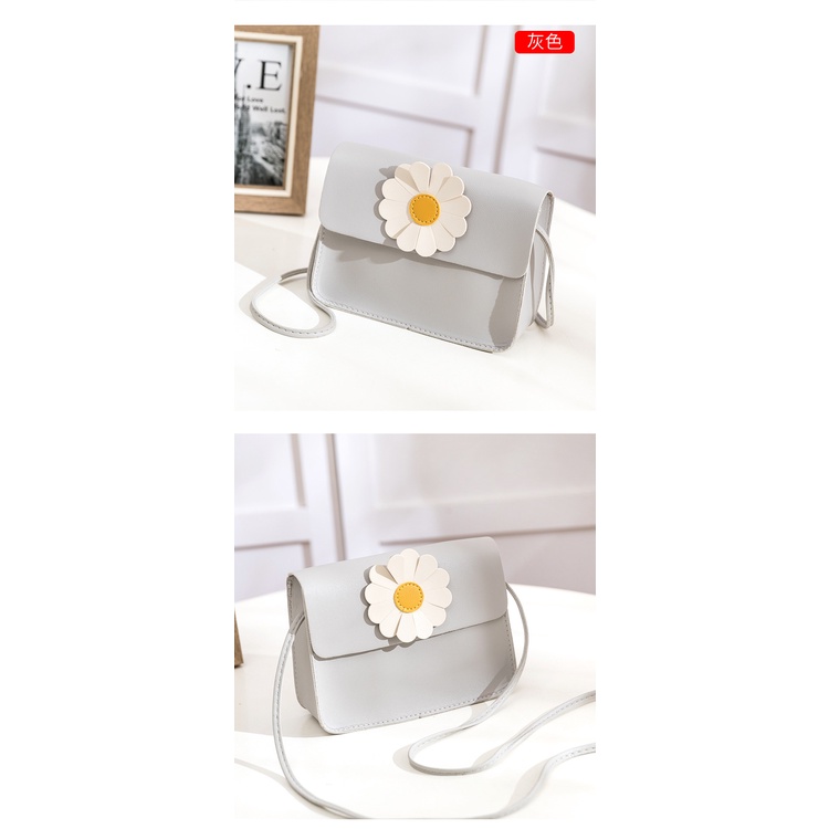 MB002 TAS MINI SELEMPANG SLINGBAG PEREMPUAN WANITA CLIP ON BUNGA IMPOR KOREAN STYLE