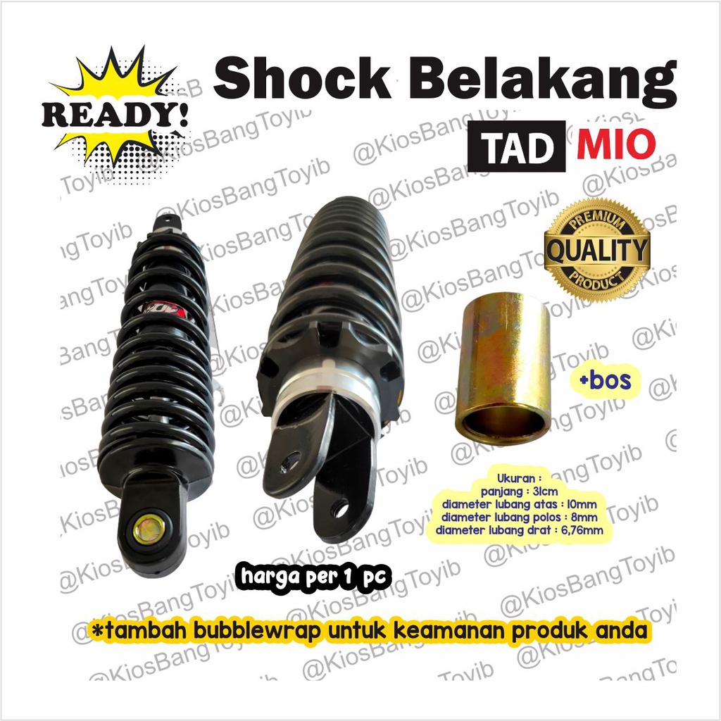 1pc Shockbreaker Shock Belakang MIO MIO J SOUL Mio M3 -- HITAM (TAD)
