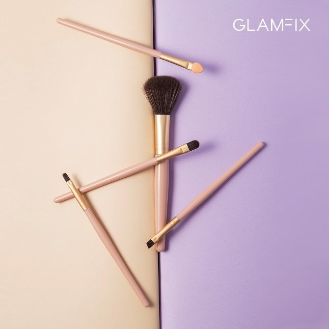 GLAMFIX Excellent Brush Set Make Up 5 Pcs _ Set Kuas Makeup | GLAM FIX Alat Kecantikan Makeup by YOU