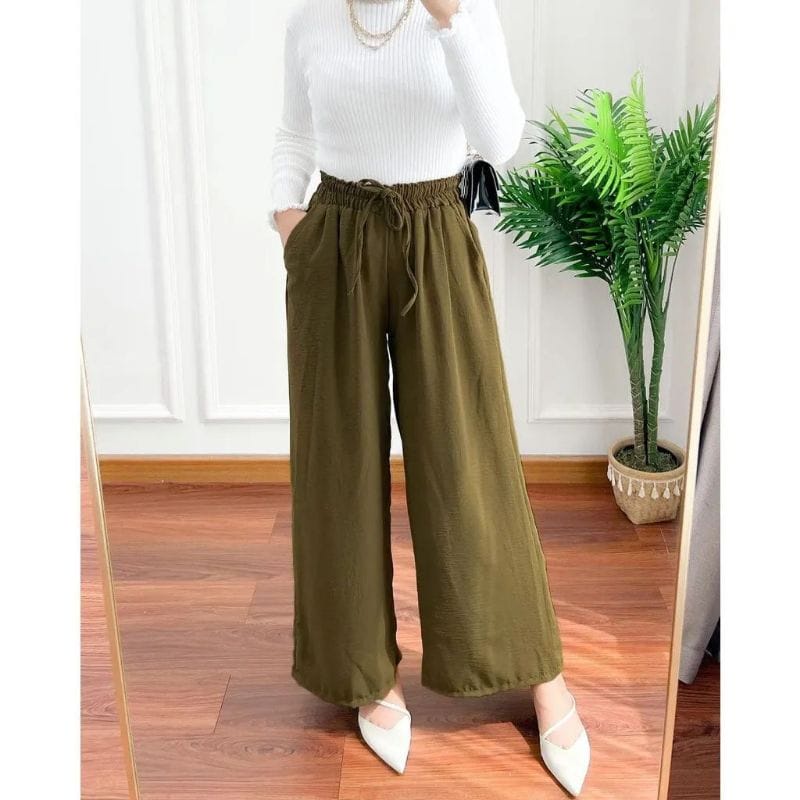 CELANA CRINGKLE AIRFOW HIGH WAIST CELANA KULOT ALL SIZE CELANA PANJANG CELANA WANITA MURAH CELANA KULOT TERLARIS