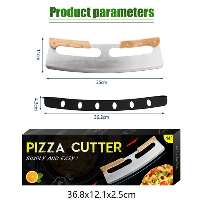 `````````] Pisau Pemotong Pizza Adonan Stainless Dough Scrapper Pizza Cutter