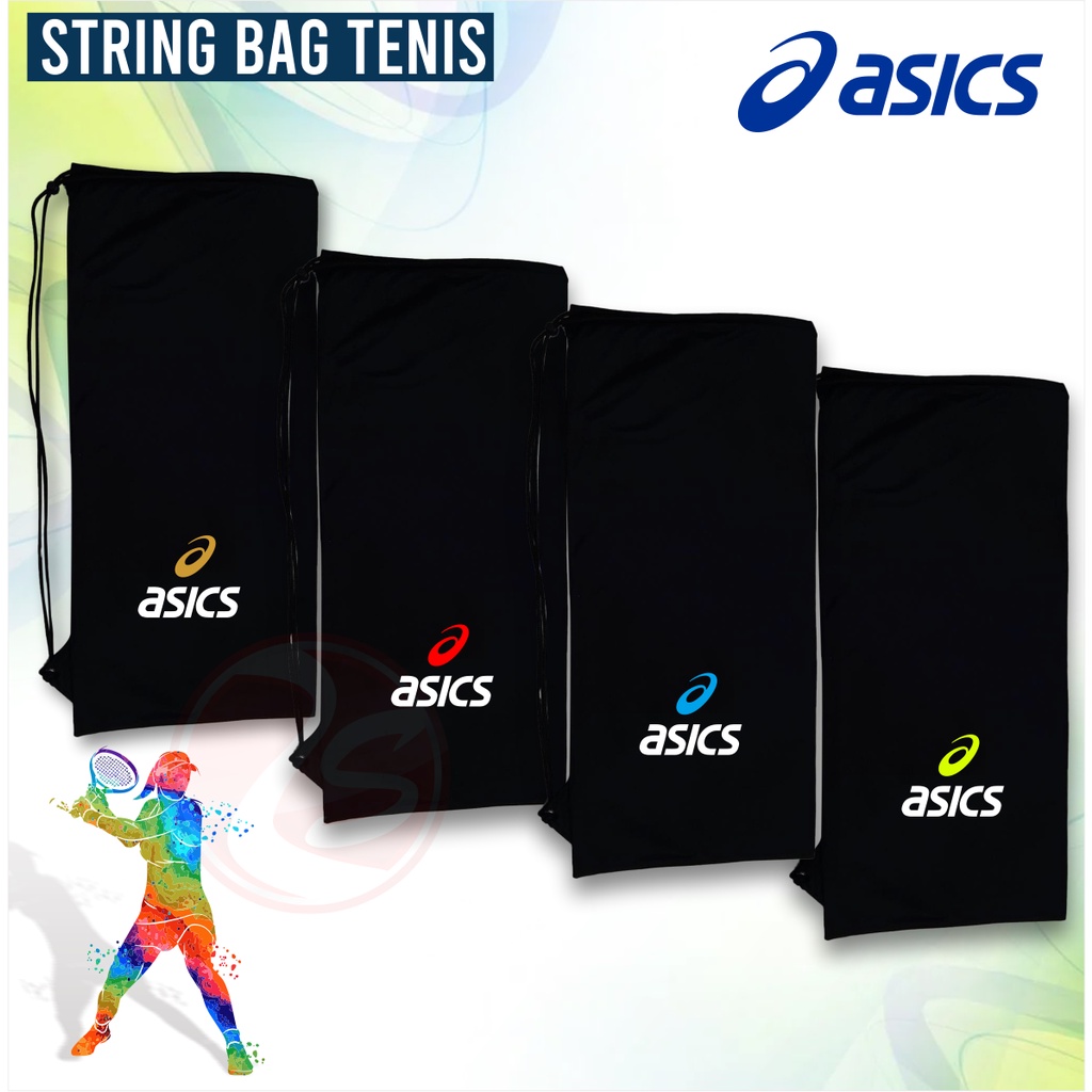 Tas raket tenis lapangan string bag tas serut tenis badminton string bag raket tenis kuat