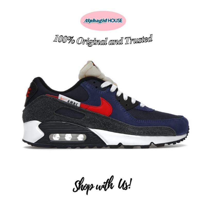 Nike Air Max 90 SE Running Club Deep Royal Blue Mens-100% Original Resmi