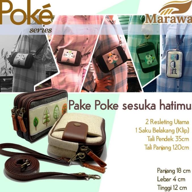 Tas Selempang Poke Marawa Dompet Wanita Etnik Sling Bag