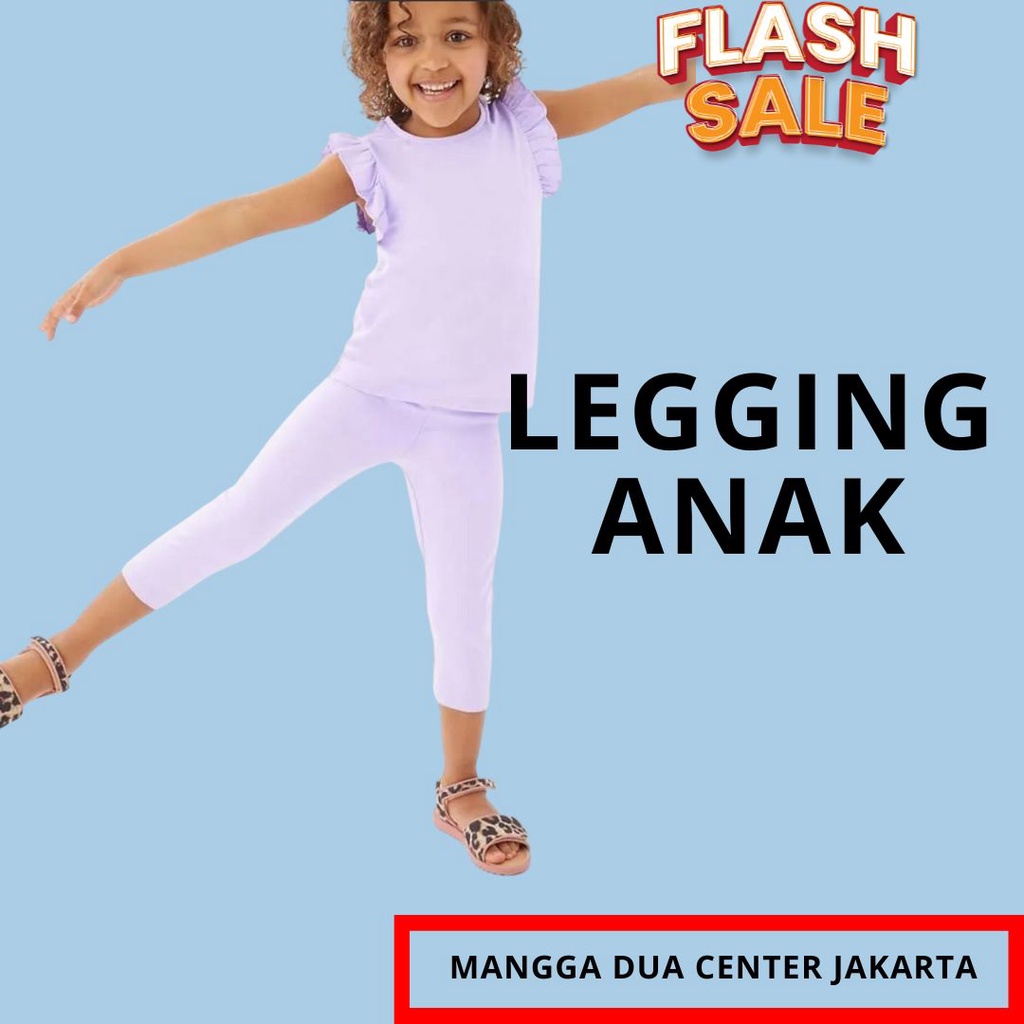 Legging Polos Anak Perempuan Bahan Kaos Rayon