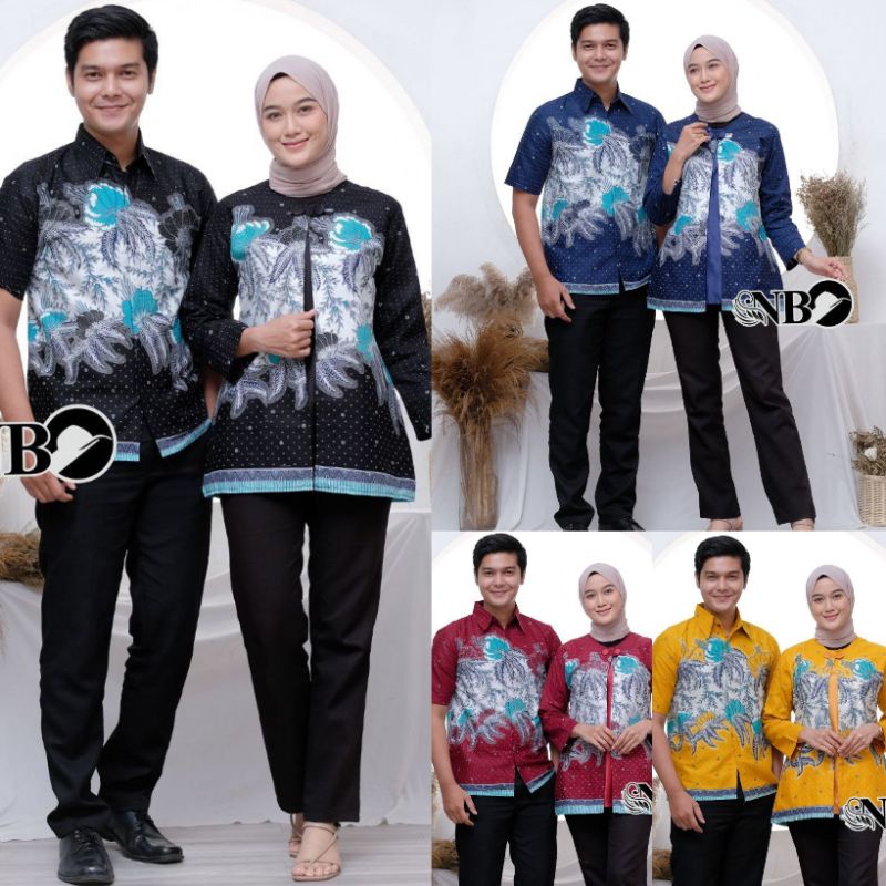 Batik couple pria wanita dewasa terkini ready pesanan seragam bahan katun prima adem dan nyaman dipa
