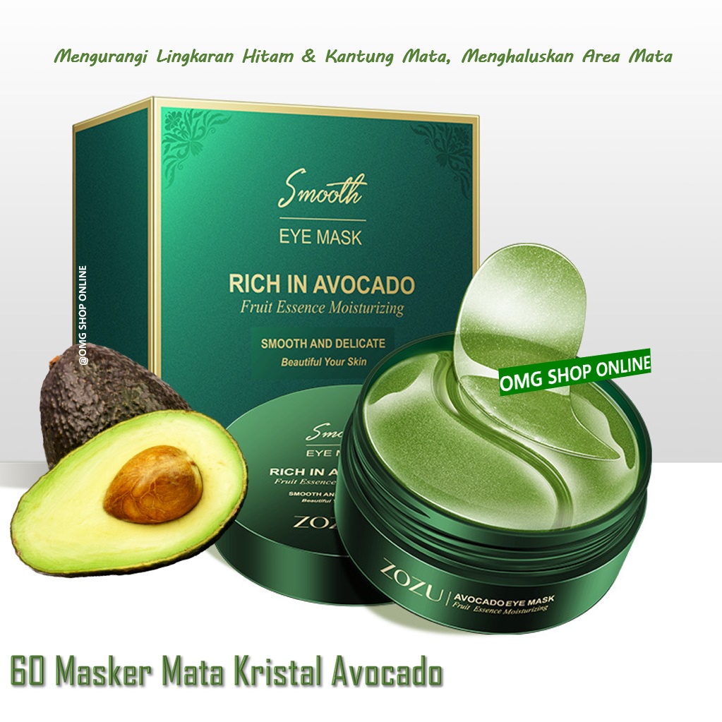 [NEW] Isi 60 Lembar Termurah !!! Masker Mata Collagen Zozu Avocado Smooth / Masker Mata Panda Kantung Masker Mata Untuk Tidur / Eye Mask Gold Collagen Untuk Leher Pipi Masker Wajah Glowing dan Putih Eye Serum Masker Organik Anti Kerut Aging Pelembab Wajah