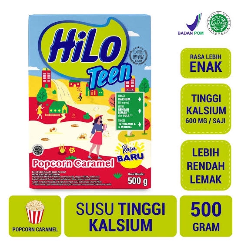 

HILO Teen Susu Berkalsium Tinggi Popcorn Caramel Box 500gr