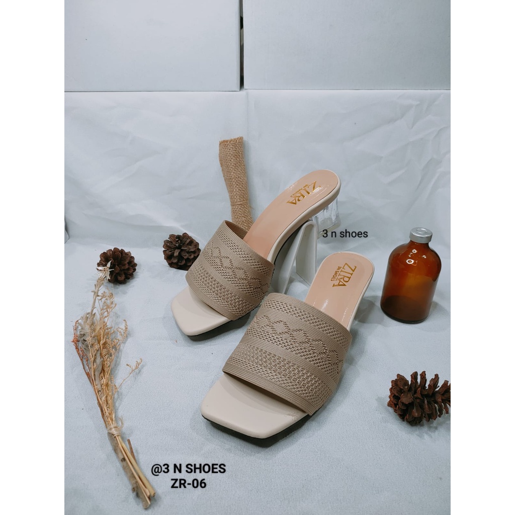 Sendal Heels Rajut Hak Kaca 5cm Terbaru Sandal buat Kondangan Wanita Kekinian  Hills Prempuan Sandal Real Pictt Sandal Pesta Sandal Cewek Dewasa ZR  06