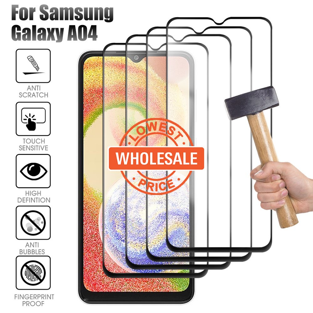 [Harga Grosir] Explosion-proof High Sensitive Touch Screen Film Tempered Glass Film Pelindung Layar HD Bening Anti Gores Untuk Samsung Galaxy A04 A04S A04E A04 Core