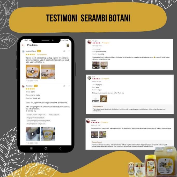 

Madu Asli Murni Royal Jelly 500Gr Serambi Botani Standar Internasional Magnabunbul