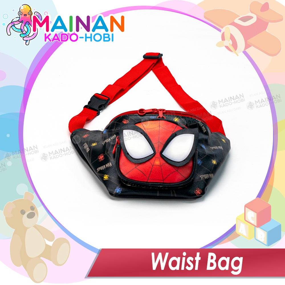 GRATIS ONGKIR COD SLING BAG TAS PINGGANG ANAK LAKI KARAKTER SUPERHERO KARTUN