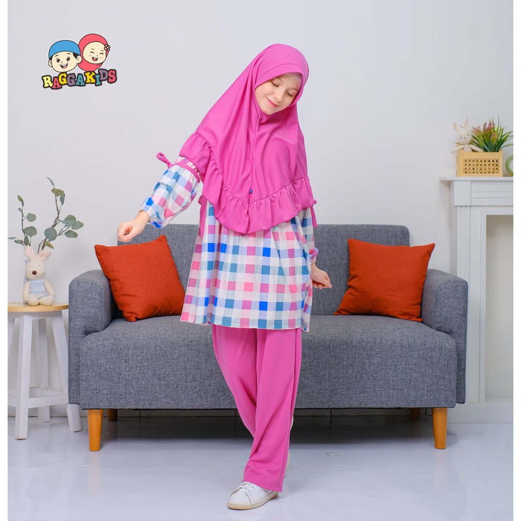 One Set Tunik Raggakids RT04 Setelan Tunik dan celana umur 1 - 14 tahun Tunik anak - remaja