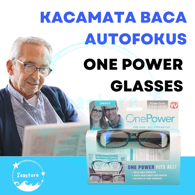 Kacamata Baca Plus Auto All In One Focus One Power Readers Glass Kaca Mata Servis HP GROSIR Kacamata Baca Super Auto Fokus Plus Anti Radiasi Blueray Blue Light Kaca Mata Rabun Dekat Presbiopia Frame Rimles Original Unisex Pria Wanita