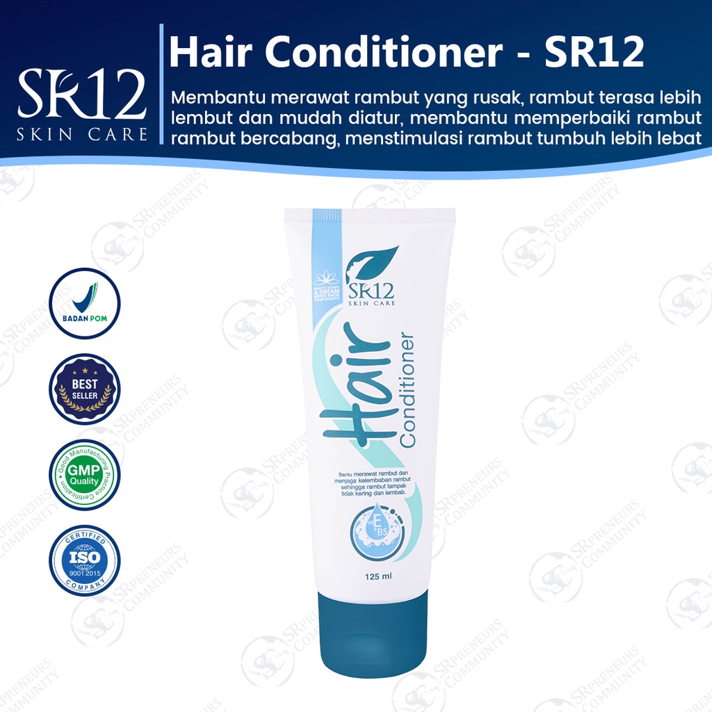 SR12 HAIR CONDITIONER / MELEMBUTKAN RAMBUT / KONDISIONER PENCEGAH KETOMBE / RAMBUT HITAM BERKILAU