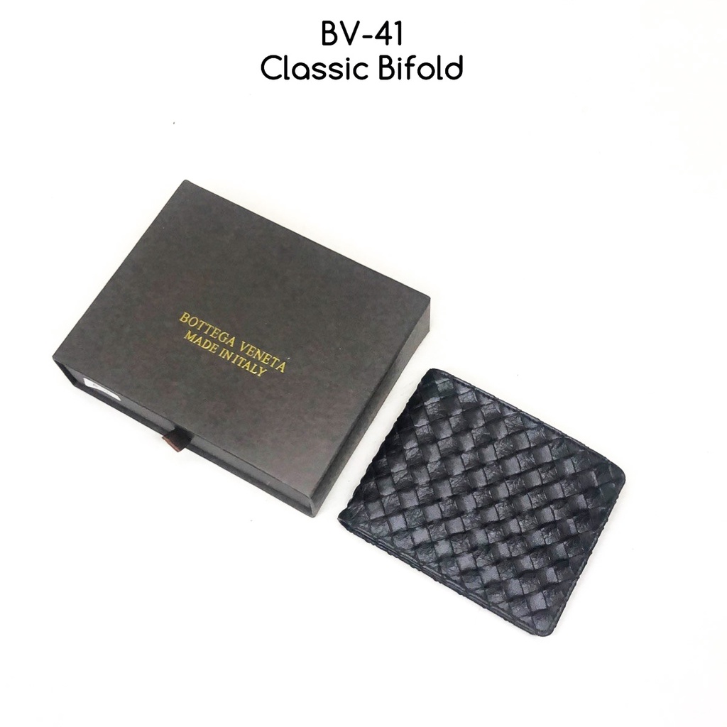 dompet pria BV41 jetblack premium quality dompet fashion anyam murah