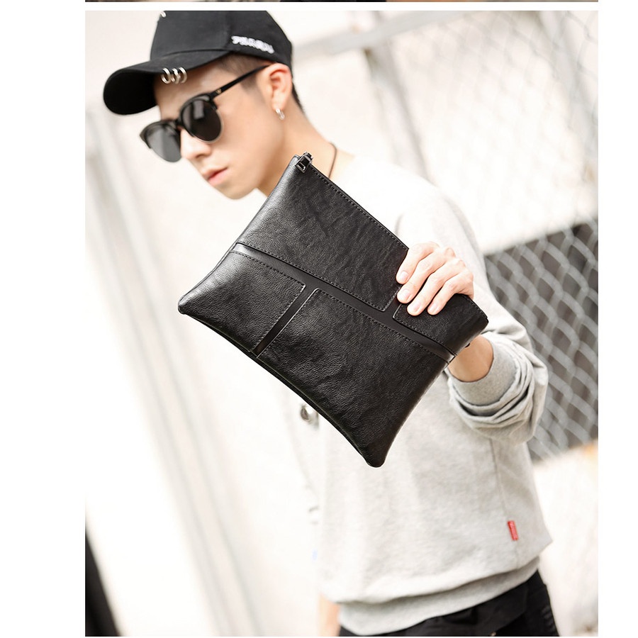 clutch Handbag pria premium waterproof tas tangan besar trendy coach unisex branded casual dompet Mu
