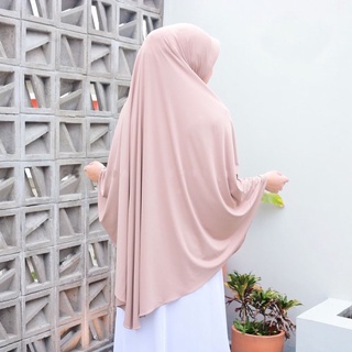 Hijab Khimar Bergo  Jumbo XL Spandek Jersey | Jilbab Bergo Simple Pad XL Spandek Jersey | Kerudung Ukuran Jumbo