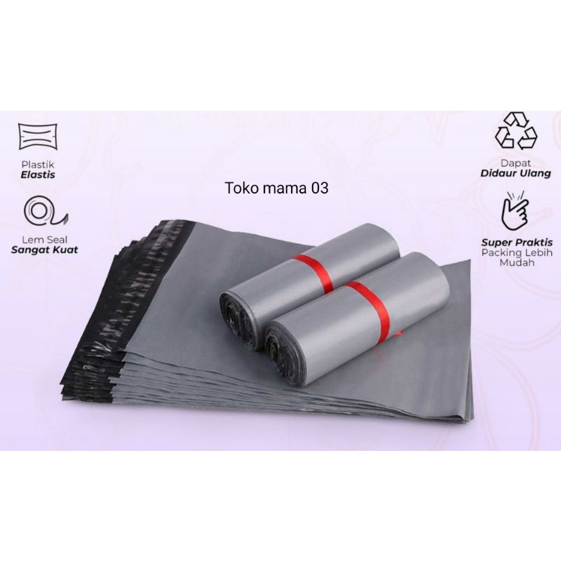 

Plastik packing polymailer tebal silver isi 100 pcs