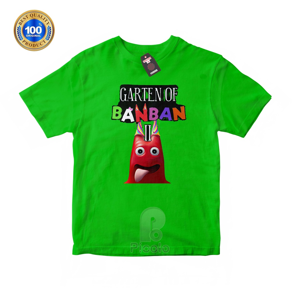 (FREE NAMA) BAJU KAOS ATASAN ANAK MOTIF GARTEN OF BANBAN UNISEX Bahan COTTUN