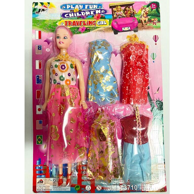 MAINAN BONEKA BARBIE TRAVELING