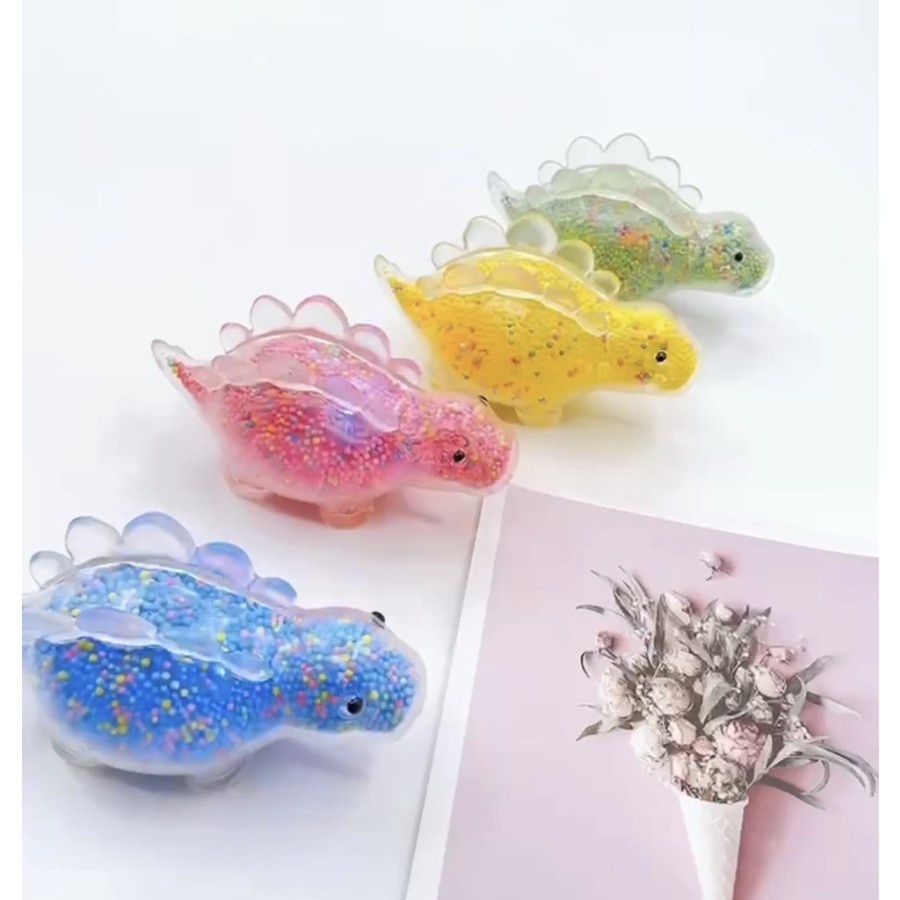 BIG SALE- Mainan Squishy TRANSPARAN BENING Animal DINO Lampu MESH BALL //squishy kenyal /squishy murah /squishy lampu