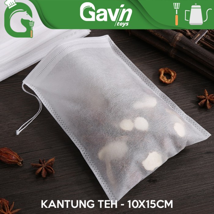 

Terlaris ✨ - Kantung Teh Tea Bag Filter 100pcs Saringan Teh Rempah 10x15cm Large 2.1.23