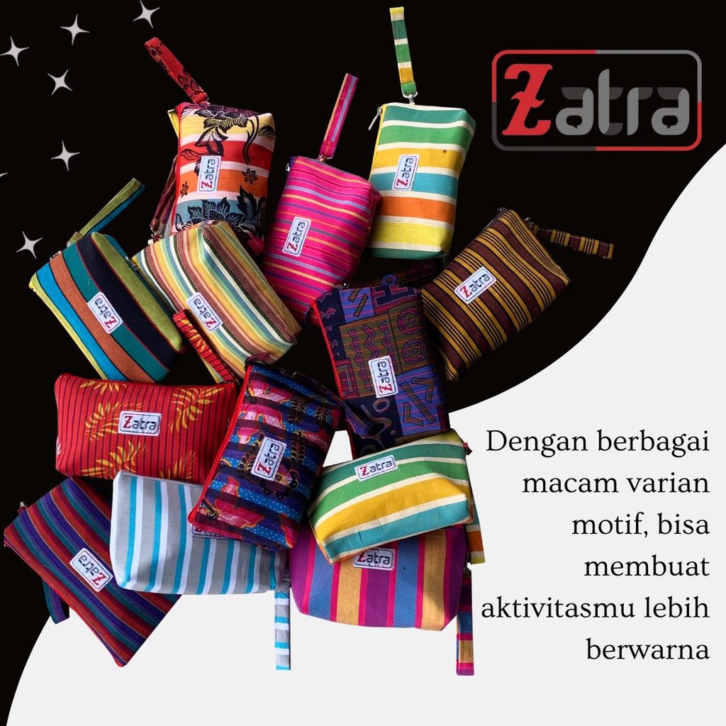 DOMPET LURIK POUCH BAG PREMIUM ZATRA DILAPIS KAIN SATIN MEWAH