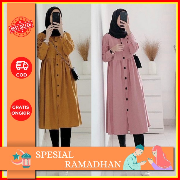 Baju Tunik Wanita Dewasa Kekinian 2022 Viral Lemin Tunik Bahan Linen Rami Premium Mix Bordir Baju At