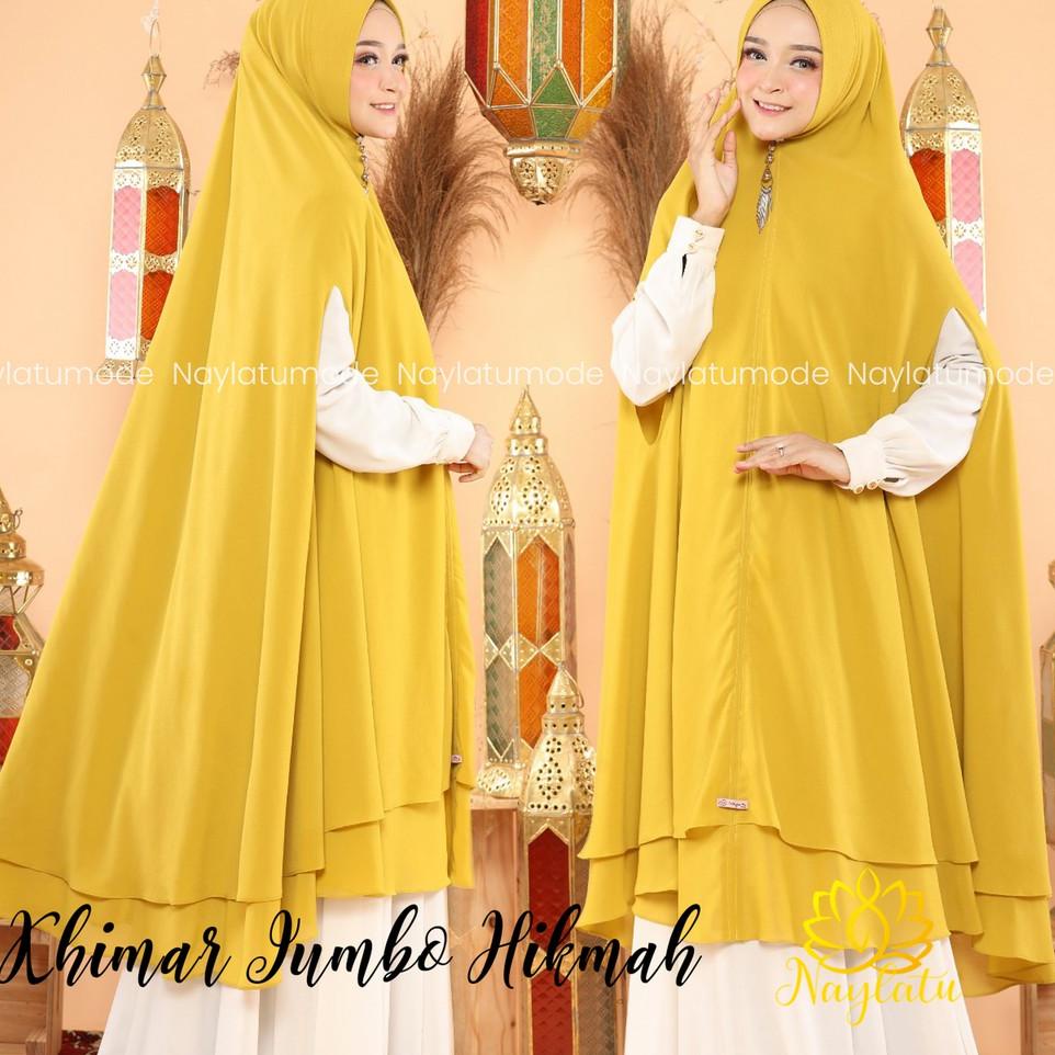 Termurah Jilbab Hijab Khimar Syari Bolong Lengan Hikmah Ceruty Babydoll Ori Naylatu