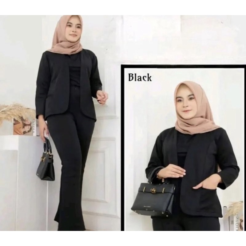 ZHARA SET BLAZER POLOS + CELANA CUTBRAY SCUBA