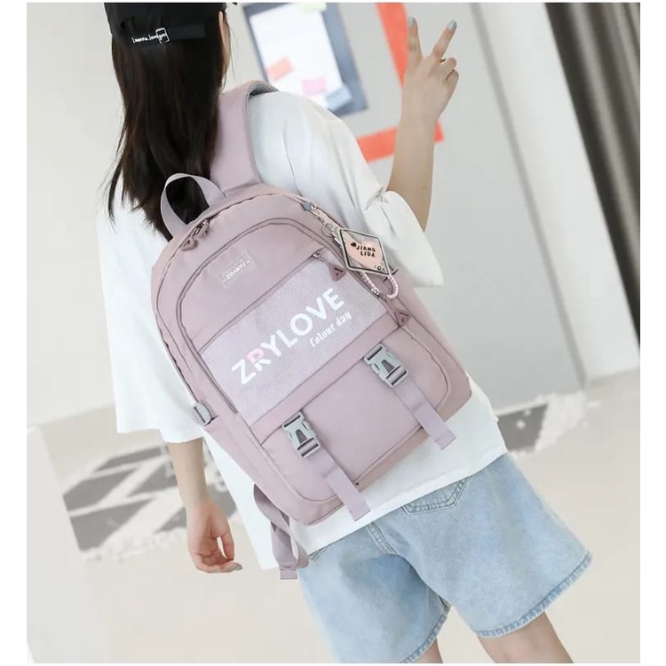 DiObrale - Tas Ransel Sekolah Unisex Remaja Outdoor Kapasitas Besar Terbaru Style Korean SD SMP SMA