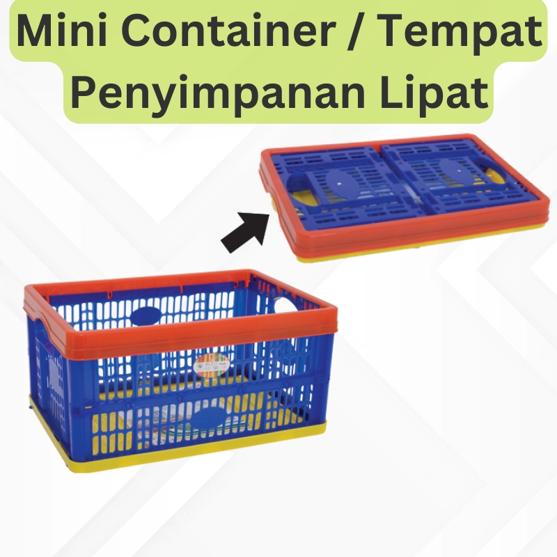 Mini Container Perie - Rak Lipat Ukuran 34x24x17cm -  Tempat Penyimpanan