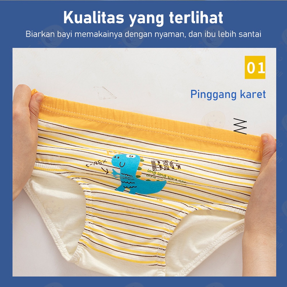 Lacoo 5in1 Celana dalam anak laki laki import karakter Celana dalam anak cowok dengan kotak cd anak cowok 2-9thn