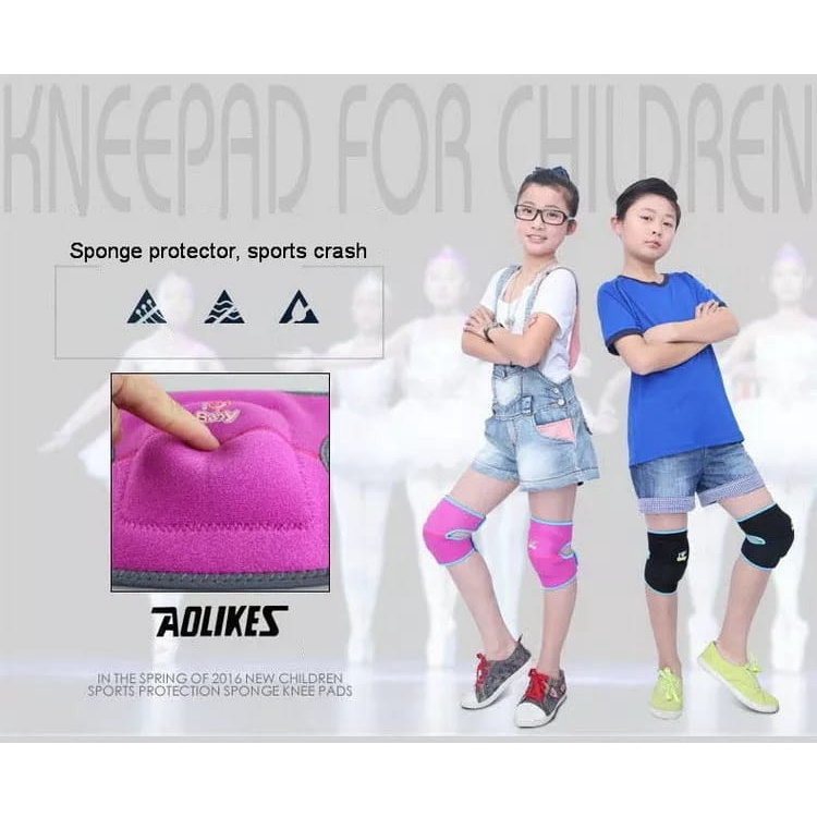 (COD) AOLIKES 7117 Pelindung Lutut Siku Anak - Knee Pad Support Deker Anak