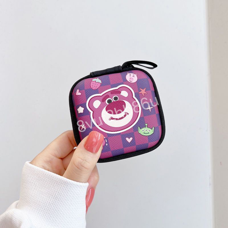 【Strawberry Bear】Disney Headphone Universal Headphone Box 8.5*8.5cm