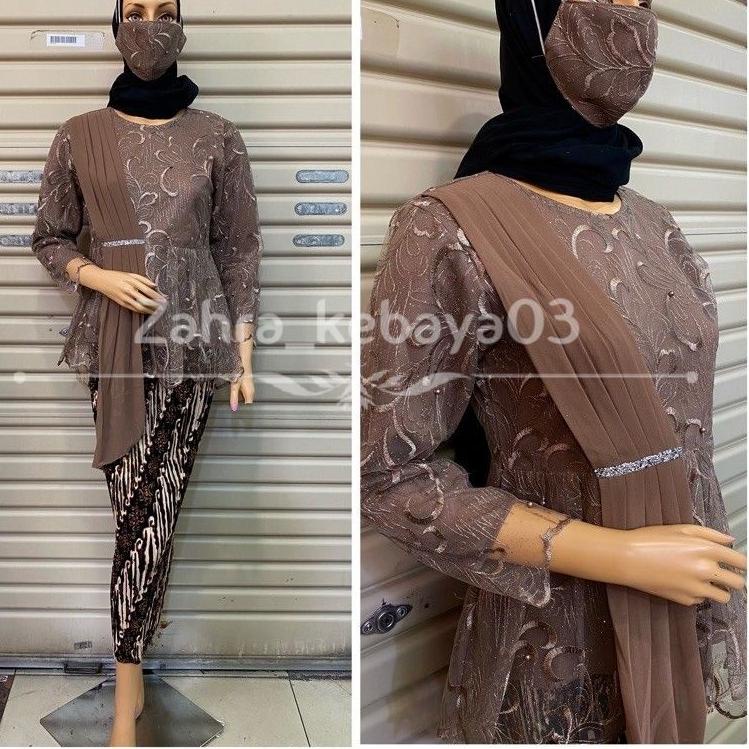 Kebaya - Kebaya Modern Brukat - Kebaya Wanita Kekinian - Kebaya Wisuda Modern - Kebaya Modern Jumbo 
