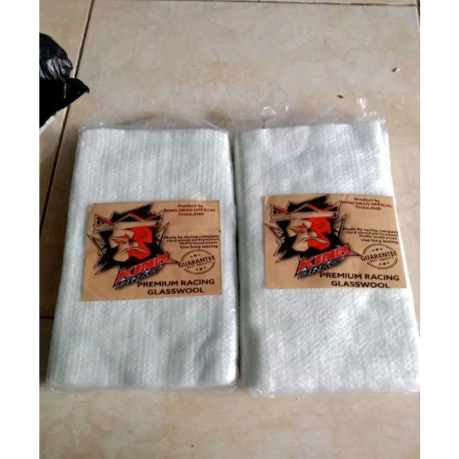 Gasbul Glasswool Peredam Knalpot Anti bakar 30x26x1.5cm import Thailand