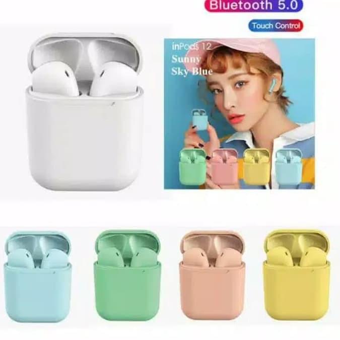 HEADSET BLUETOOTH WIRELESS I12 MACARON TWS BLUETOOTH I12 TWS ‣ IDI.30Ja23ᴶ
