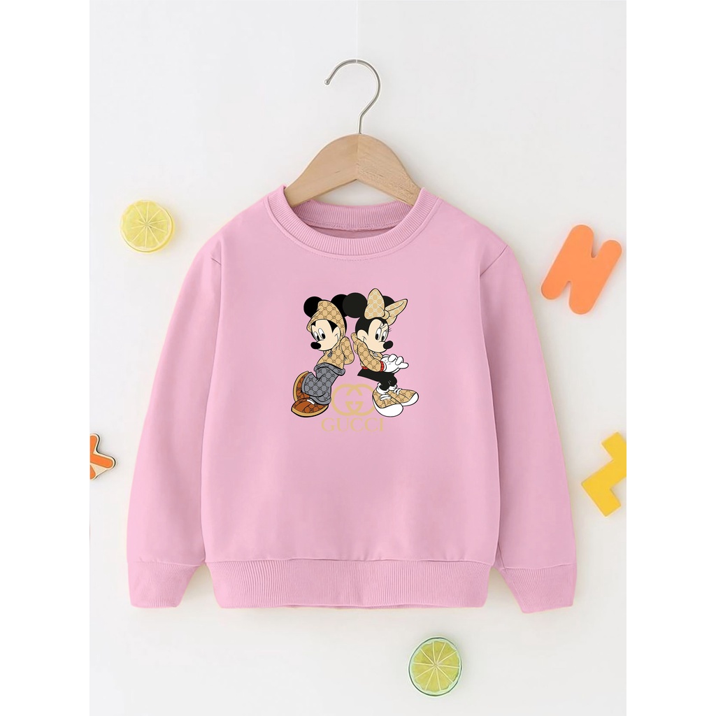 sweater anak perempuan usia 2 - 12 tahun jaket switer mickey cewek