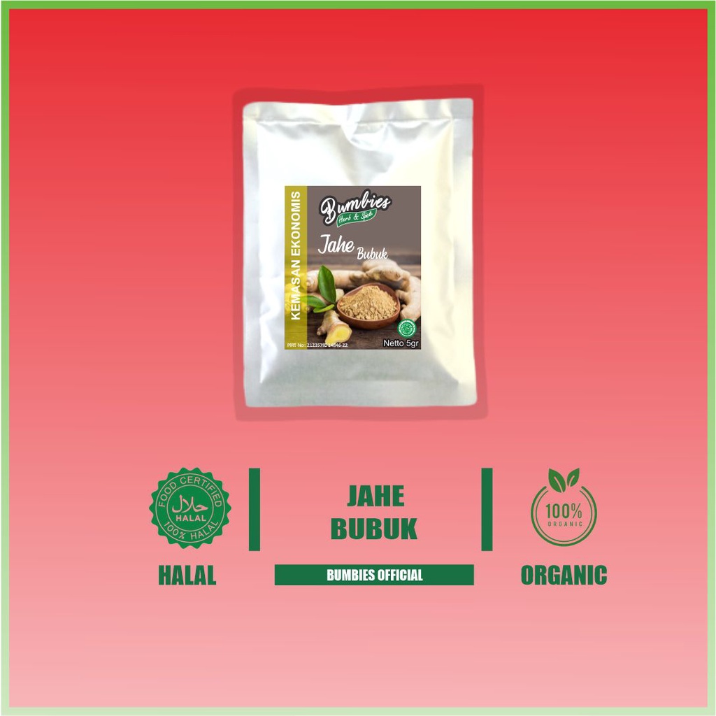 

Jahe bubuk 5gr EKONOMIS bumbies product | Gringer Powder | Jahe murni | rempah-rempah penyedap | jahe sachet | bumbu rempah | bumbu instant