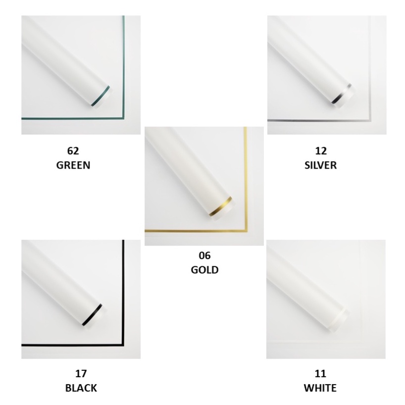 

[20 LEMBAR] Flower Wrapping Paper Transparan Doff List Warna Kertas Buket Bunga Cellophane Florist