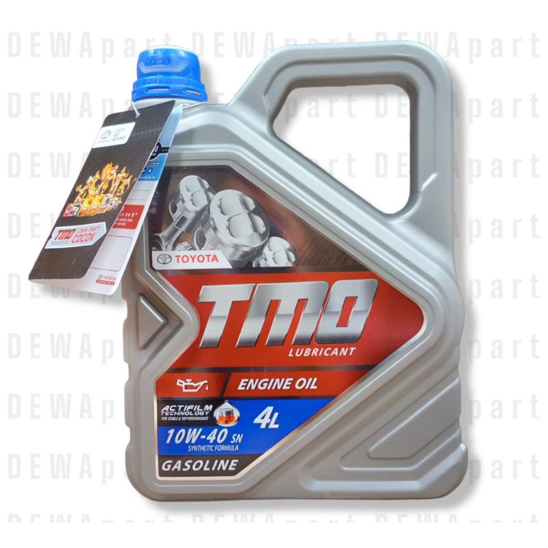 Jual oli TMO toyota 1galon isi 4liter gasoline 10W40 ENGINE OIL harga murah promo harga