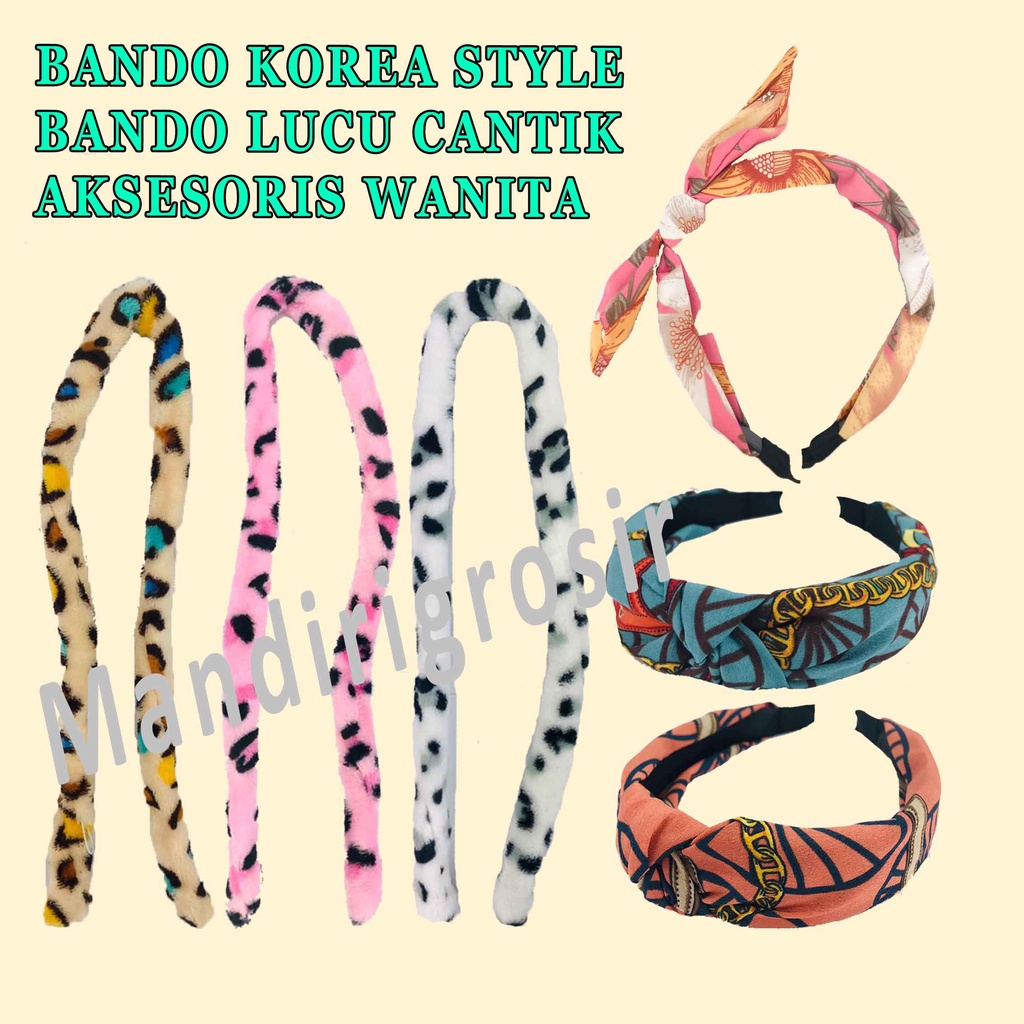 Bandana Wa* Bando Korean Style* Aneka Macam Bando* Aksesoris Wanita