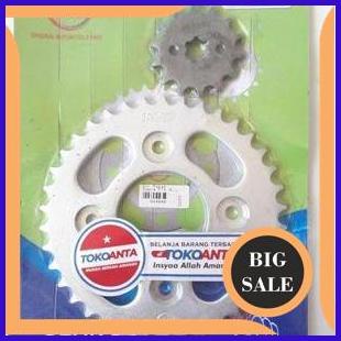 suku cadang Gir Gear Paket Set Depan Belakang Supra Fit New Karisma Supra X 125 428 x 14 38 HMD 277